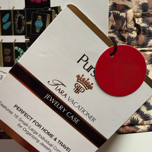 Pursen Jewelry Case Tiara Vacationer Cheetah Brand New - Picture 3 of 15